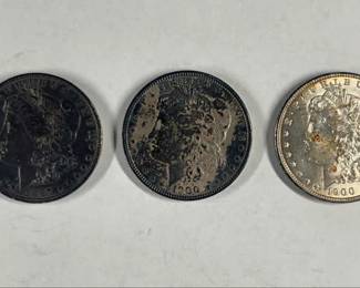 1897 1 1900 2 Morgan Silver Dollars 3 Total