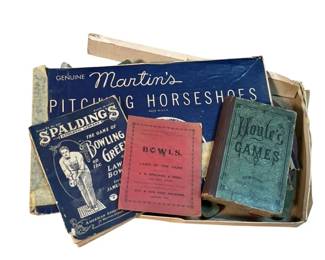 Martins Pitching Horseshoes And Antique Game Books