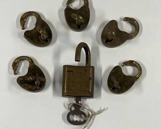 Antique Brass Small Padlocks Eagle Lock Company