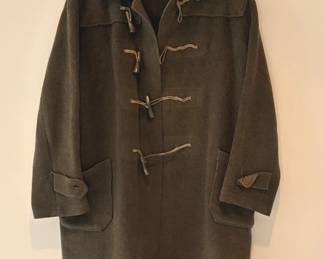 Gloverall London Wool Overcoat with antlerlike buttons