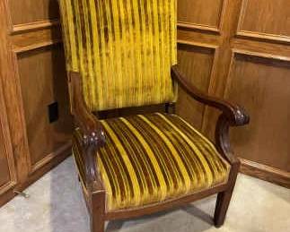Vintage Velvet Stripe Chair