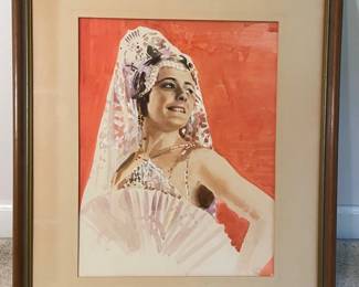 Watercolor Portrait Of A Dancer