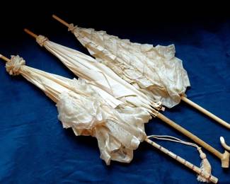 Antique Parosols Lot Of Three