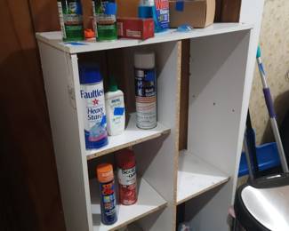 White shelving unit
