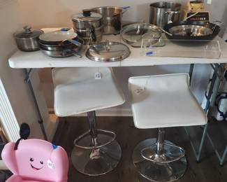 White bar stools