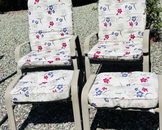 Patio Chairs w/Footstools