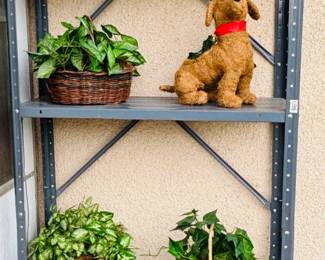 Metal Shelf - Faux Plants