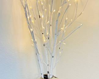 Mosaic Vase & Lighted Branches