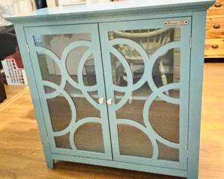 Teal Colored Cabinet