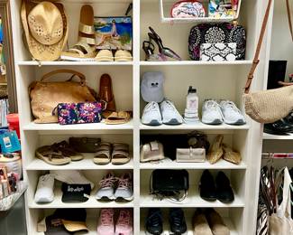 Shoes sizes 8-9.  Birkenstock, Ortho feet, Reef, Rothy's, Franco Sarto, New Balance, Under Armour, Brooks, Manolo Blahnik, Crocs.