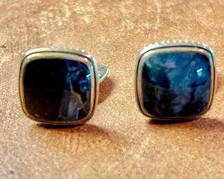 David Yurman sterling mop cuff links