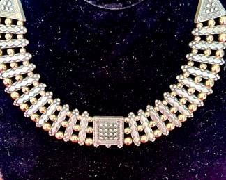 Sterling 14k large necklace from Israel