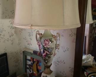 One of many antique lamps.