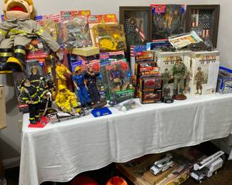 Collectors?  Fire trucks, race cars, tractors, trains, planes and automobiles.