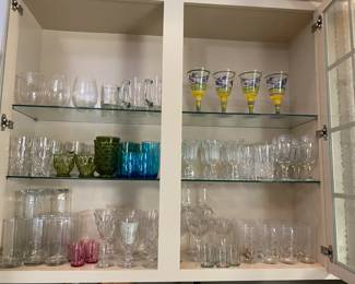 Stunning crystal and miscellaneous drinkware.
