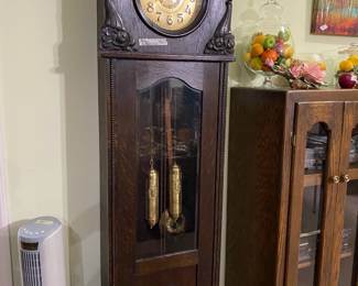 Early 1900's German "Bim Bam" clock.  Two weights.