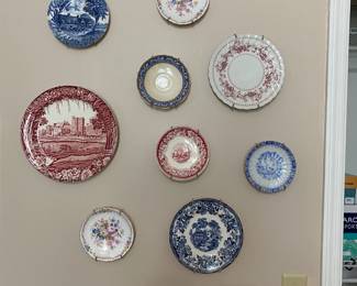Plate collection display. Numerous plates not on display available as well.