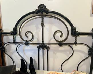 Wrought iron headboard and footboard - double bed