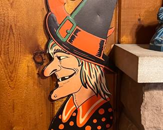 Vintage H.E. Luhrs Die Cut Halloween, large witch! 