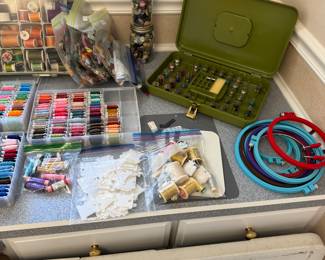 needlepoint red hundreds of pieces