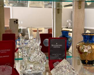 Waterford deer and paperweight