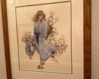 another needle point on linen