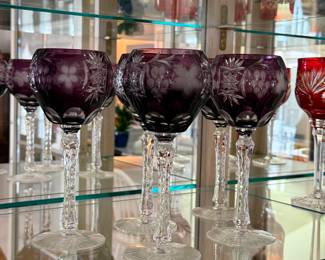 bohemian crystal cut glasses