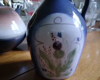 Close up of blue bottle jug pic design.