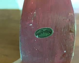 Makers sticker for table top rocking horse.