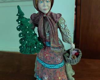 Winter villager statue.