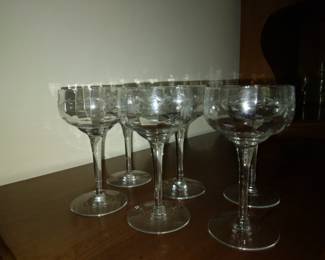 Flower glassware. Set of 6.