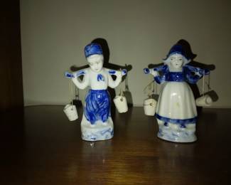 Pair of Dutch milk statues.