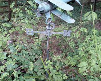 Airplane outdoor weathervane.