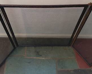 Back of fireplace screen.