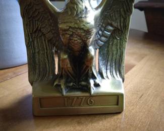 Pair of 1776 bronze Eagle shelf decor.