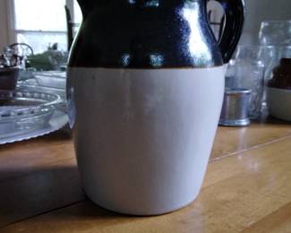 Pottery pitcher, two toned.