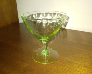 One green tinged glass.