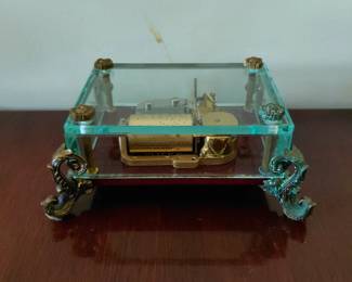 Glass music box.