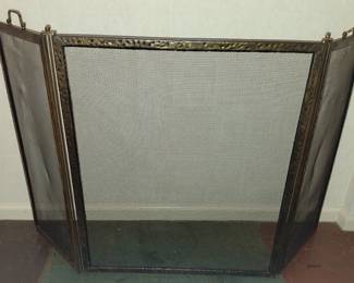 Fireplace screen.