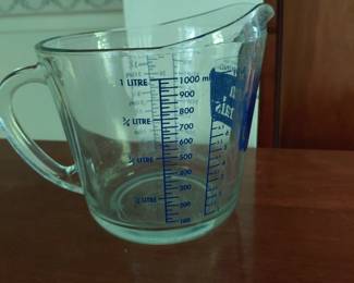 Measuring cup details.