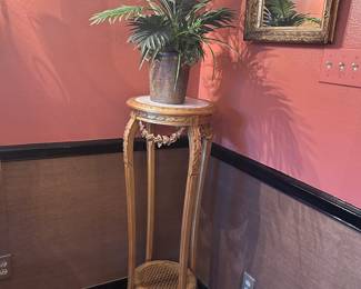 Marble top plant stand