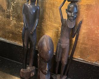 Wonderful African art figures and art pieces from their African travel.