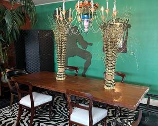 Fabulous French antique iron base with cypress top dining table. This is another great piece from their Pelham Street home that has been in storage. ❤️❤️