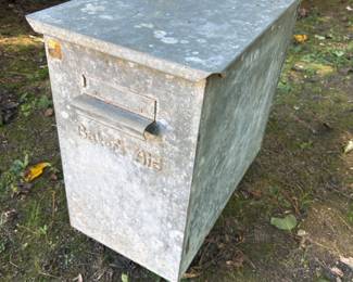 Vintage galvanized milk box