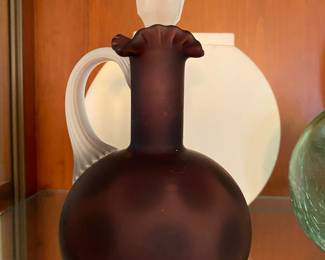 FENTON ART GLASS CRUET WITH STOPPER