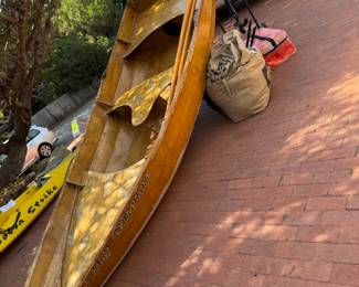 Passagemaker Dinghy Chesapeake Light Craft, Mercury 3.5 hp engine, life jackets, ores, gas cans & boat trolly
