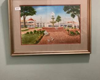 Glover Park watercolor, John A. Glover, 1989, $190