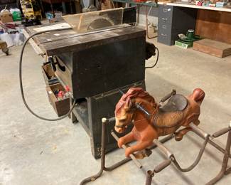 Table saw (Glover Machine Works), rocking horse