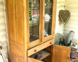 Oak, unfinished pie safe.