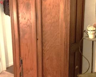 American Oak armoire.